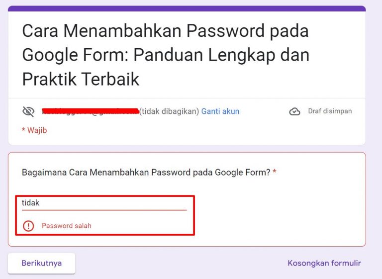 Cara Menambahkan Password pada Google Form