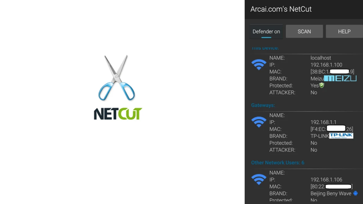 Menggunakan Aplikasi Netcut untuk memutus wifi orang lain