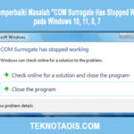 COM Surrogate Has Stopped Working WINDOWS 10